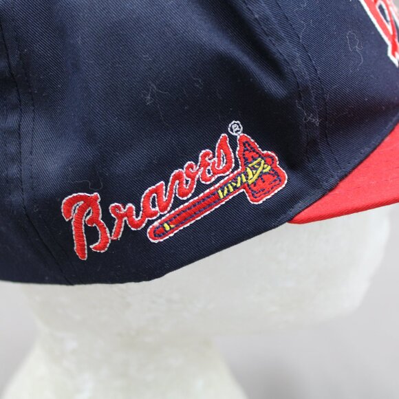 Atlanta Braves Hat (VTG) - Block Script by Annco - Adult Snapback (NWT) - Picture 8 of 10